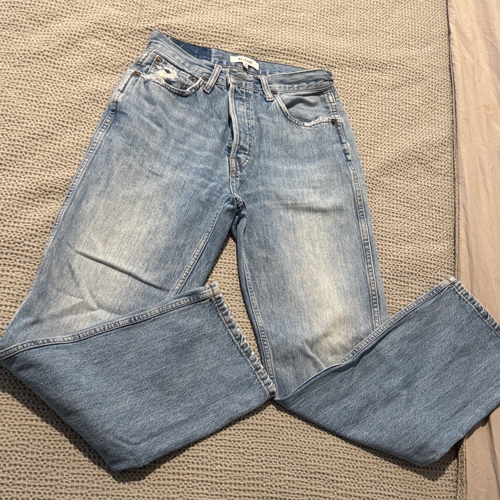 Re/Done Light Blue High Rise Jeans